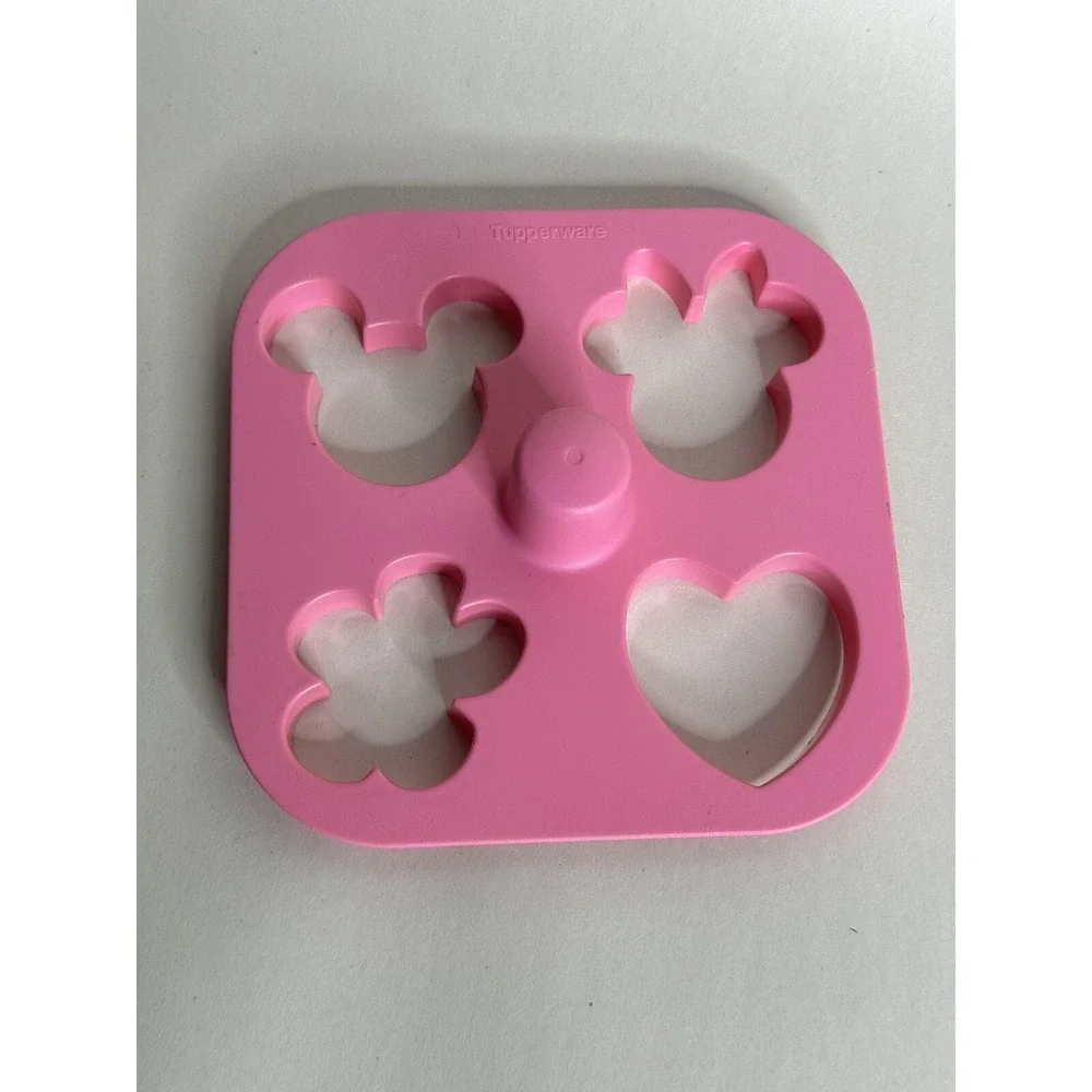 Disney Tupperware‎ Minnie Mouse Mickey Heart Flower Cookie Dough Cutter 4010A-3
